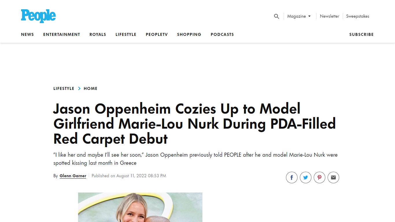 Jason Oppenheim and Girlfriend Marie-Lou Nurk Make Red Carpet Debut